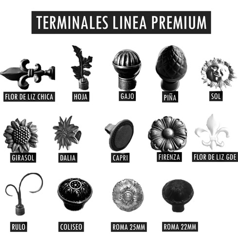 Barral Cortina Ironwood 22mm A Medida De 1 A 4m Linea Nakash Dorado Cualquier Terminal