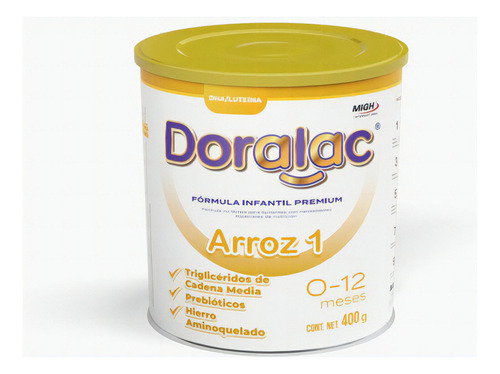 Doralac Arroz 1 Formula Iantil Premium 400g Sabor Sin Sabor