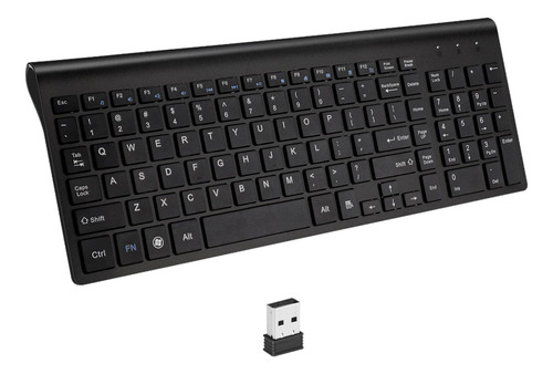 Receptor Usb Del Silencio Del Teclado Inalámbrico Fino 2.4g