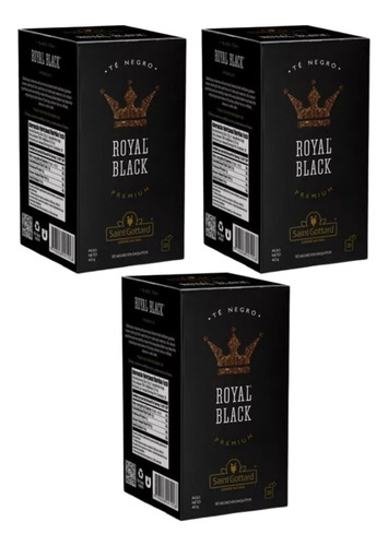 Té Negro Royal Black Premium - Saint Gottard (pack X 3 Unid)