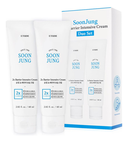 Etude Soonjung 2x Barrier Intensive Cream Duo Set (2.02 Onza