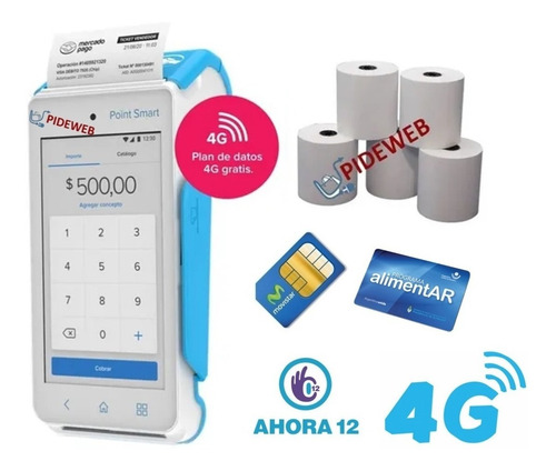 Mercado Pago Point Smart Chip 4gb Celular + Impresora Posnet