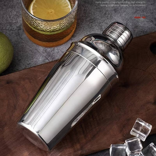 Coctelera Shaker Acero Inoxidable Utensilios Bar 500ml 2 Pzs