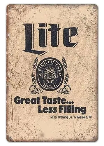 Wisesign Miller Lite Milwaukee Retro Beer Ad Retro Metal Car