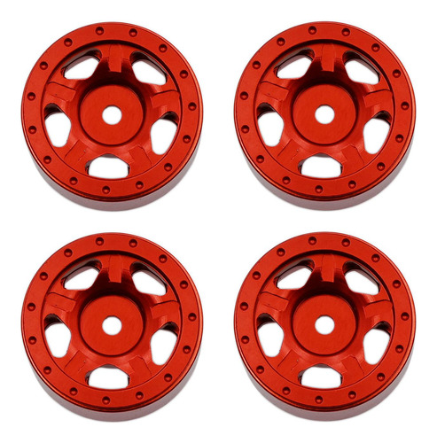 4x Cubos De Llanta Para Axial Scx24 Axi00001 Rc Rojo