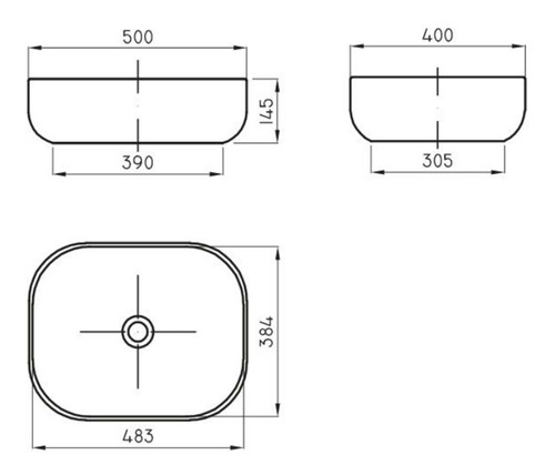 Bacha Para Baño Marmolada Gris Ferrum Petra Lk397