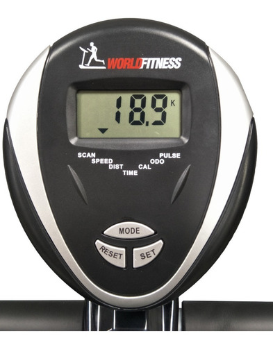 Imagen 4 de 4 de Bicicleta Fija Magnetica World Fitness 2503 H/110kg 8 Nivel.