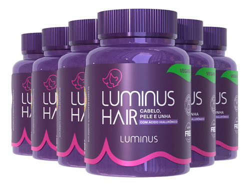 6 Unidades Luminus Hair Antiqueda Tratamento 180 Dias 