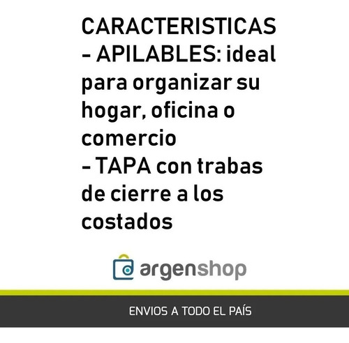 Imagen 3 de 5 de Caja Plastica X3 Apilables Organizadoras 17lts Colombraro