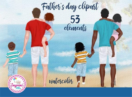 Kit Dia Del Padre Hijos Hijas Cliparts Imprimible Png #7