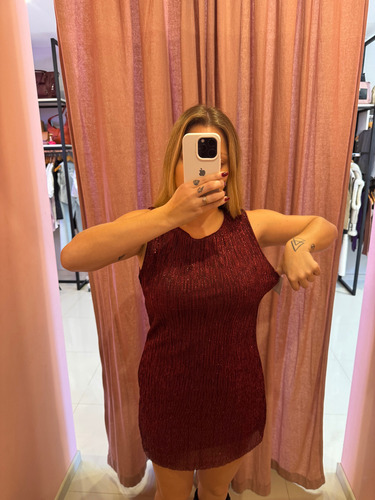 Vestido Sandra Mujer Fiesta Brillos Corto Suelto