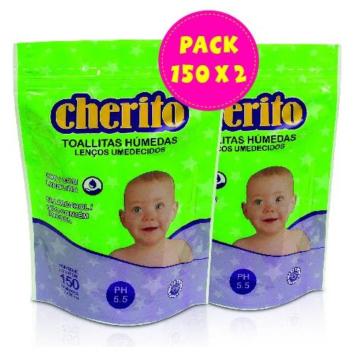 Pack Cherito Toallitas Húmedas 150 X2
