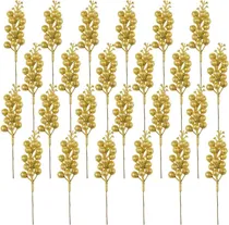 Comprar 20 Piezas Tallos De Bayas De Navidad Flor Artificial Navidad