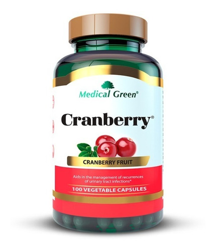 Cranberry (100 Caps) Arandano Invima Medical Green