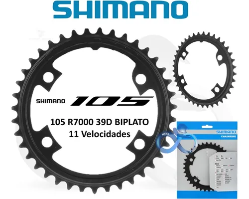 Plato Coronilla Shimano 105 R7000 11v Biplato 39 Dientes Env o