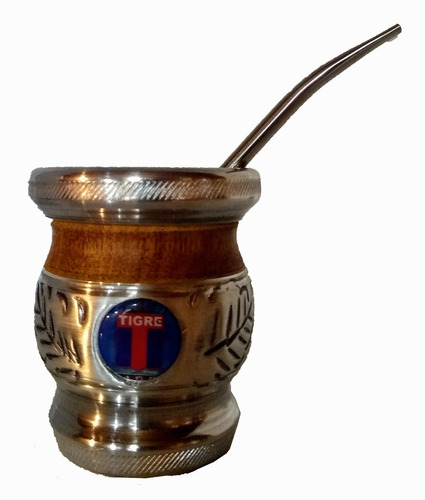 Mate Algarrobo Y Aluminio Tigre C/bombilla Acero Inox