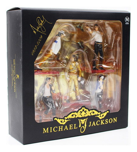 Set 5 Figuras Exitos Mundiales Gira Michael Jackson Thriller