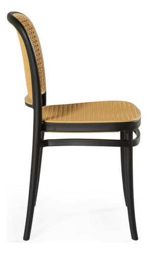 Mesa De Jantar Eiffel Branca 120x80cm Com 4 Cadeiras Roma Cor Preto