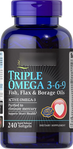  Triple Omega 3-6-9 X240 Softgels Máxima Fuerza U S A-oferta