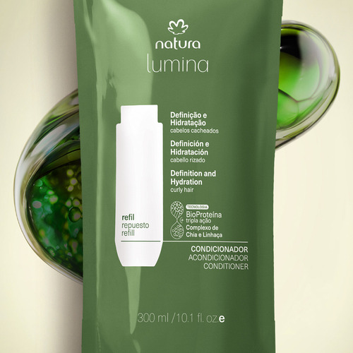Recarga de Acondicionador Hidratante para Cabellos Rizados Lumina 300ml