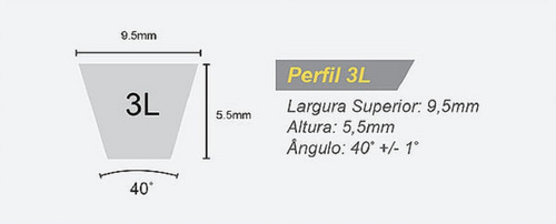 Imagem 2 de 3 de Correia De Portão Eletrônico 3l 160 3l-160 3l160 - Kit 2pç