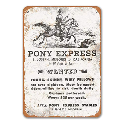 Carteles De Reproducción Vintage De 1861 Del Pony Expr...