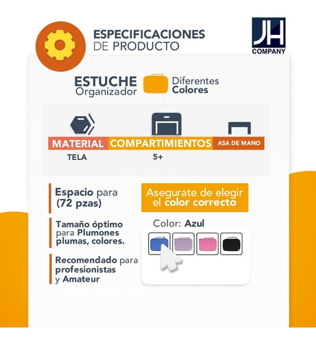 Estuche Lapiceras Organizador P/ 72 Plumas Desmontable Q-001