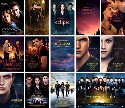 Poster De Cine Saga Crepusculo Amanecer Eclipse Luna Nueva