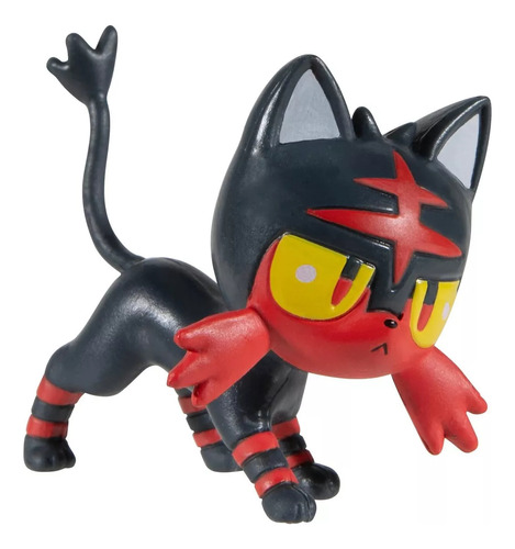 Pokémon Figura Con Pokebola - Litten Con Dusk Ball