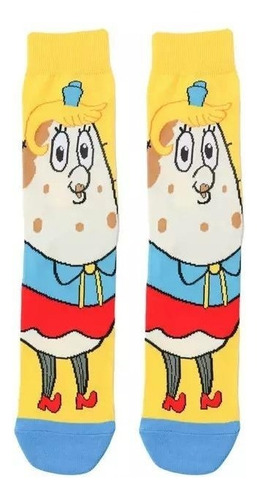 Calcetines Sra Puff - Bob Esponja , Algodón, Talla Adulto