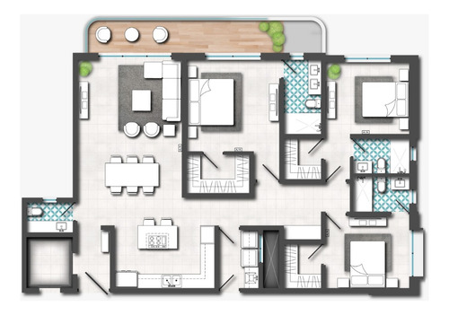 Apto 3cer N, Torre Moderna Santiago, 2hab, 2.5b, Piscina