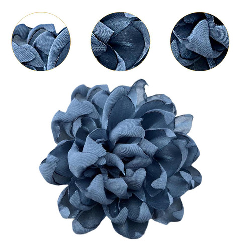 5 Broche De Flores Para Solapa Para Mujer, Azul Oscuro