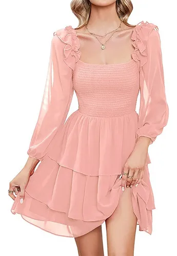 Vestido rosa pastel hot sale