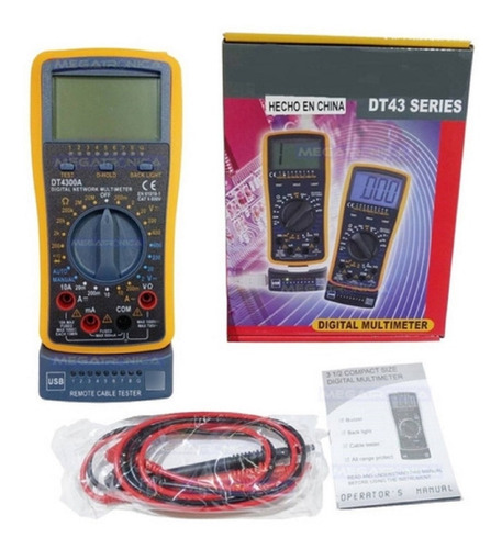 Tester Multimero Dt43 Series Con Probador Cables De Red ....