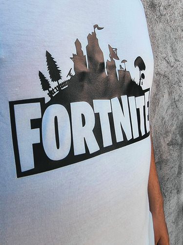 Polera Fortnite Blanca Talla S