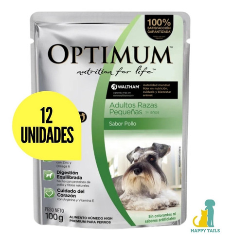 Optimum Pouch Perro Raza Pequeña Caja X 12 Uni - Happy Tails