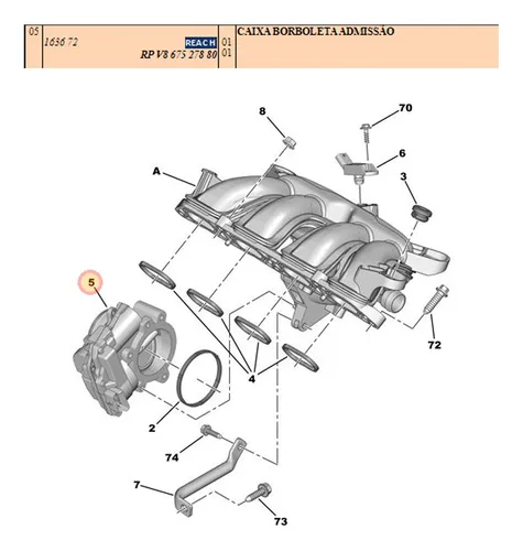 Corpo Borboleta Tbi Peugeot 3008 308 408 1.6 Thp Original Corpo Borboleta Tbi Peugeot 3008 308 408 1.6 Thp Original