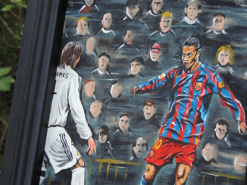 Cuadro De Ronaldinho Pintado A Mano