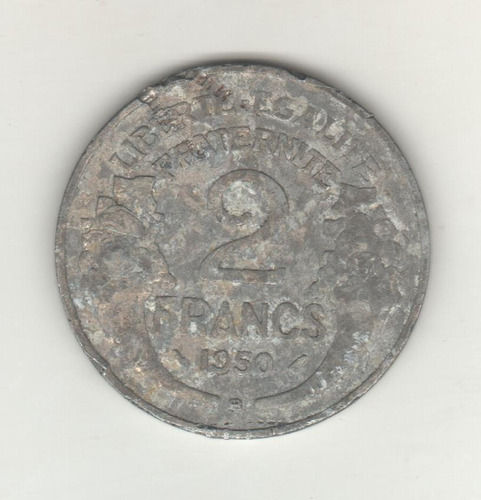 Francia Moneda De 2 Francos Año 1950 B Km 886a.2 