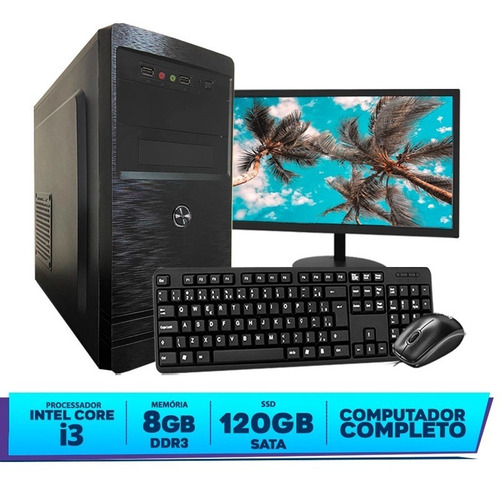 Imagem 2 de 8 de Computador Pc Completo I5 3°geração 8gb Ssd 120gb Wi-fi