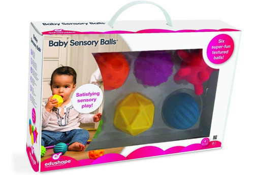 Edushape Baby Sensory Balls - Juego De 6 Bolas Texturizadas,