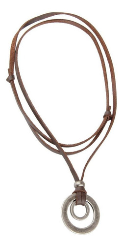 2 Cadena De Cordón De Material Cuero Ajustable Hombres