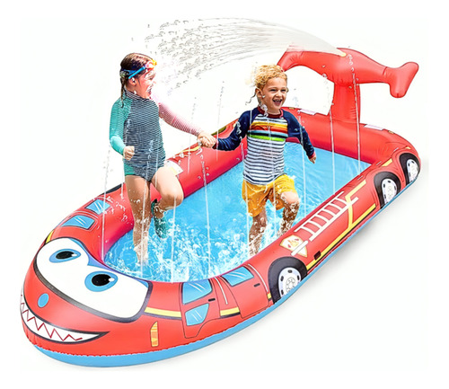 Piscina Jato Inflável Infantil Tapete Carro 170cm Chafariz