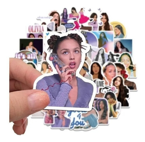 Imagen 2 de 8 de Olivia Rodrigo - Set 50 Stickers / Calcomanias / Pegatinas
