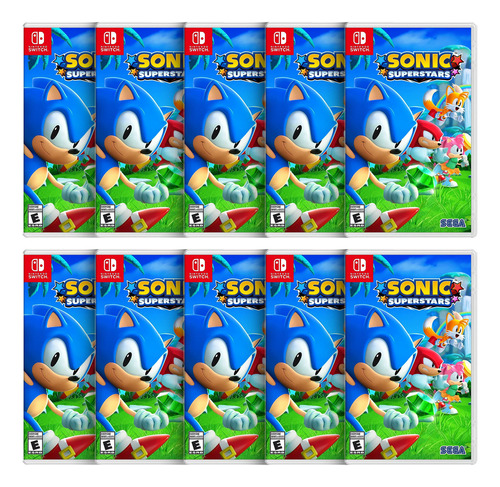 Combo Com 10 Sonic Superstars Switch Midia Fisica