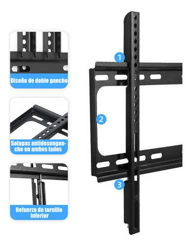 Soporte De Pared Fijo Resistente Para Tv De 32 A 75 Pulgadas