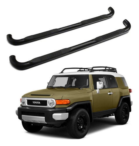 Estribos Redondos Toyota Fj Cruiser 2007 - 2015 Negros