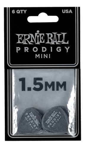 Pack De Puas Ernie Ball Prodigy Mini 6 Unidades 1.5mm Negras