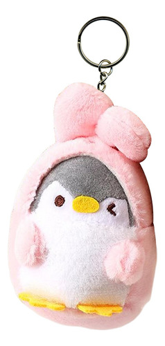 Pingüino Muñeca Llavero Adorable Creativo Oreja Larga Rosa