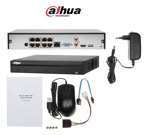 Nvr Dahua Nvr1108hs-8p-s3/h 8ch 8poe H.265 80mbps- 1hd 